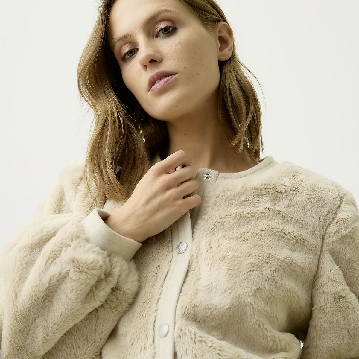 VERO MODA - Chaqueta Efecto Pelo Mujer Vero Moda