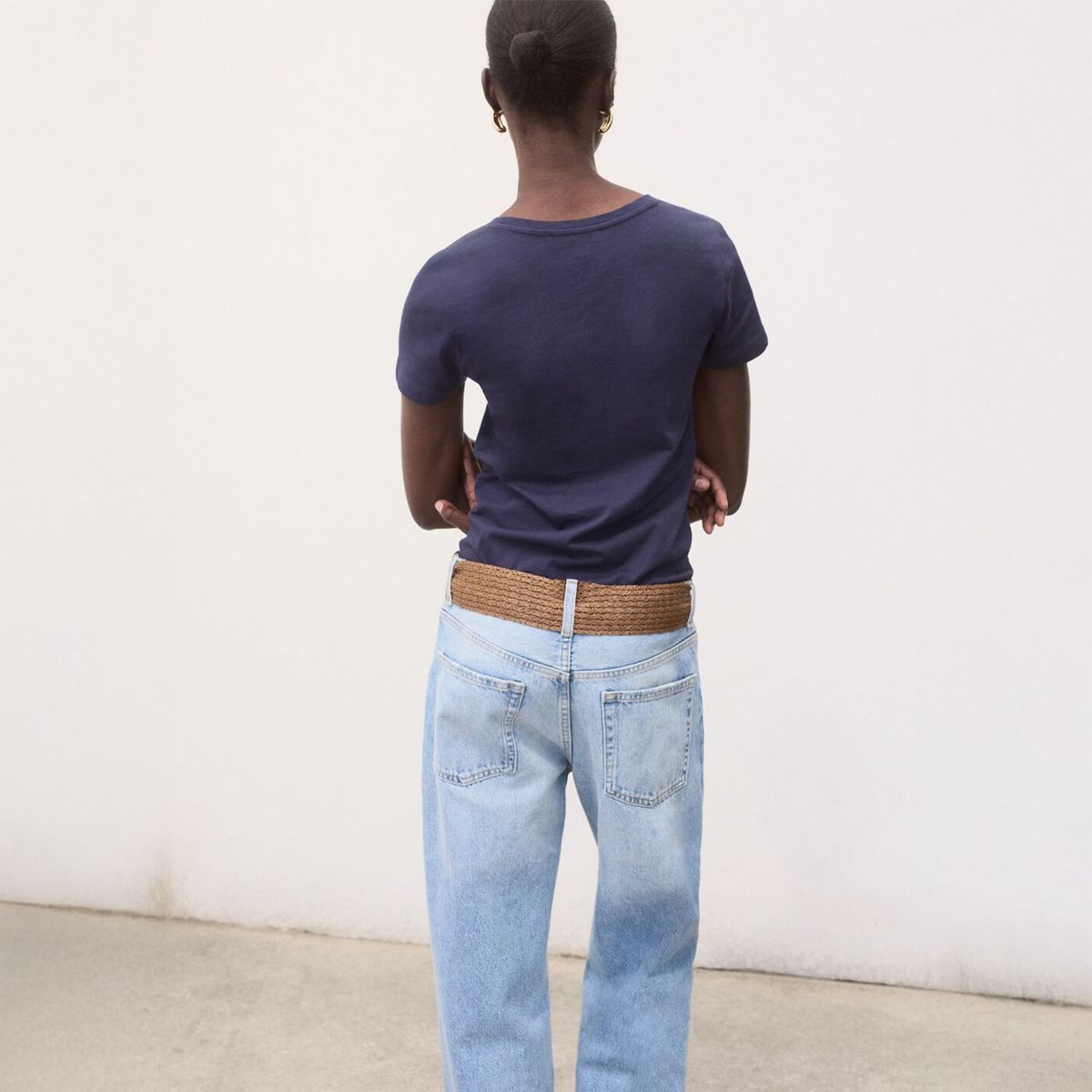 MANGO - Polera Algodón Logo Mujer Mango