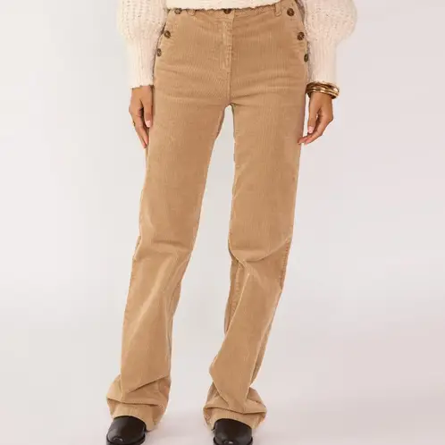 MAISON 123 - Pantalón Botones Algodón Mujer