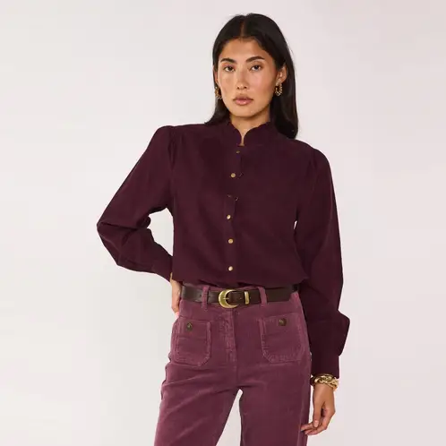MAISON 123 - Blusa Cotelé 100% Algodón Mujer