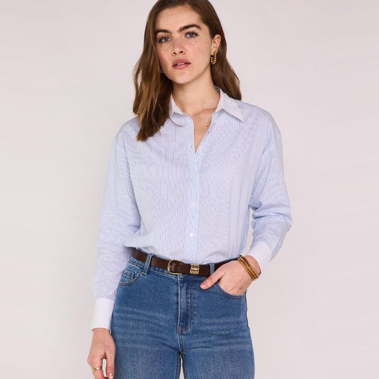Blusa Rayas 100% Algodón Mujer