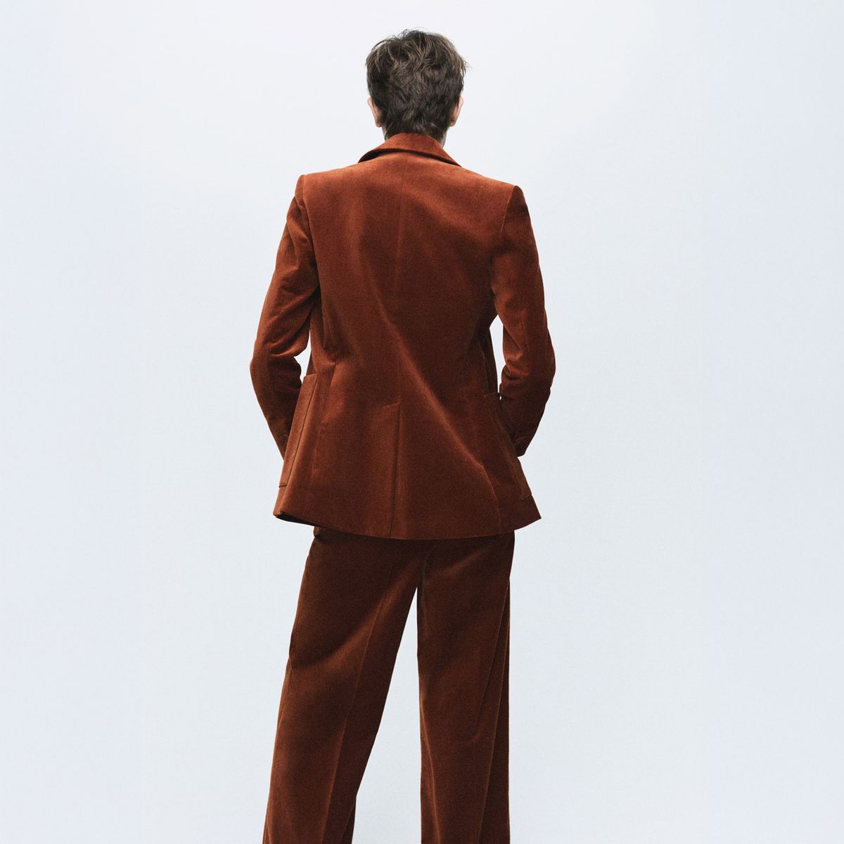 MANGO - Blazer Traje Terciopelo Bolsillos Mujer Mango