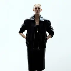 MANGO - Chaqueta Bomber Piel Mujer