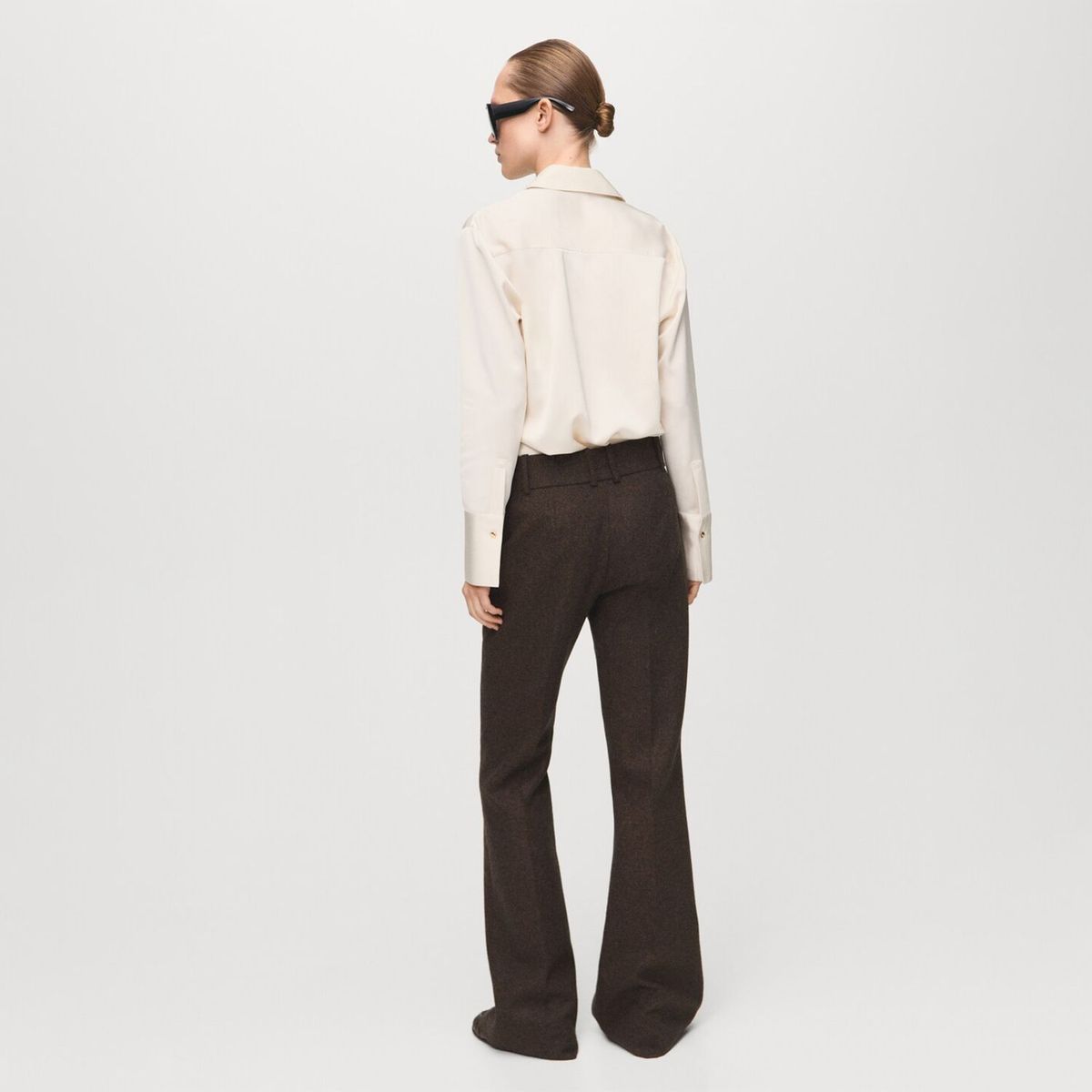 MANGO - Blusa Fluida Satinada Mujer Mango