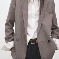 Blazer Cruzada Micro Pata De Gallo Mujer