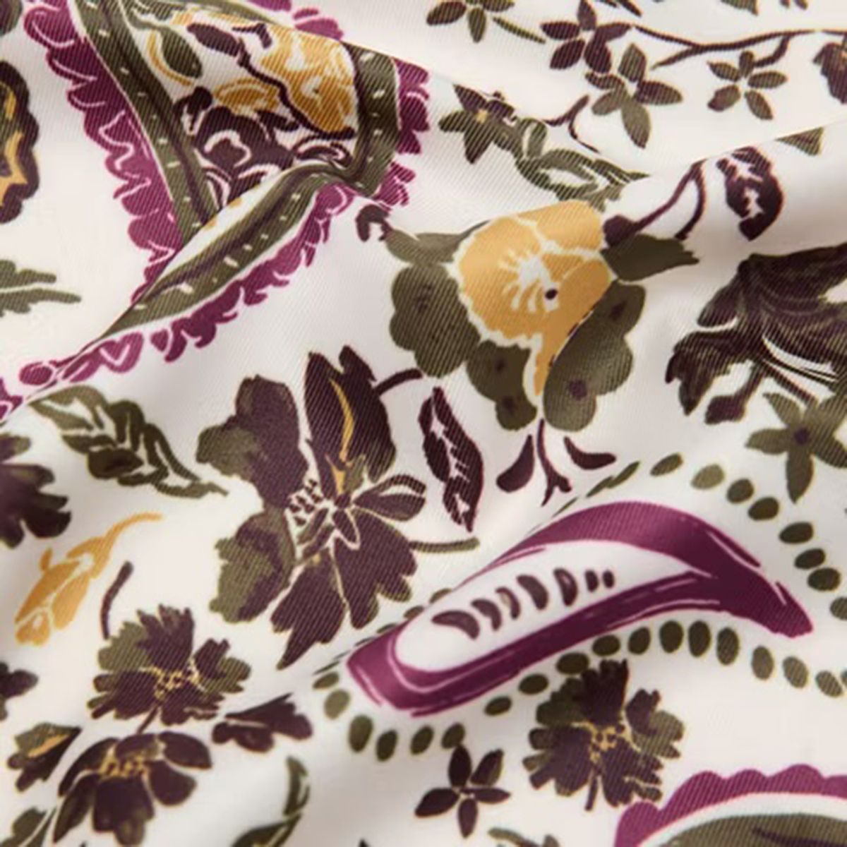 MANGO - Pañuelo Satinado Paisley Mujer Mango