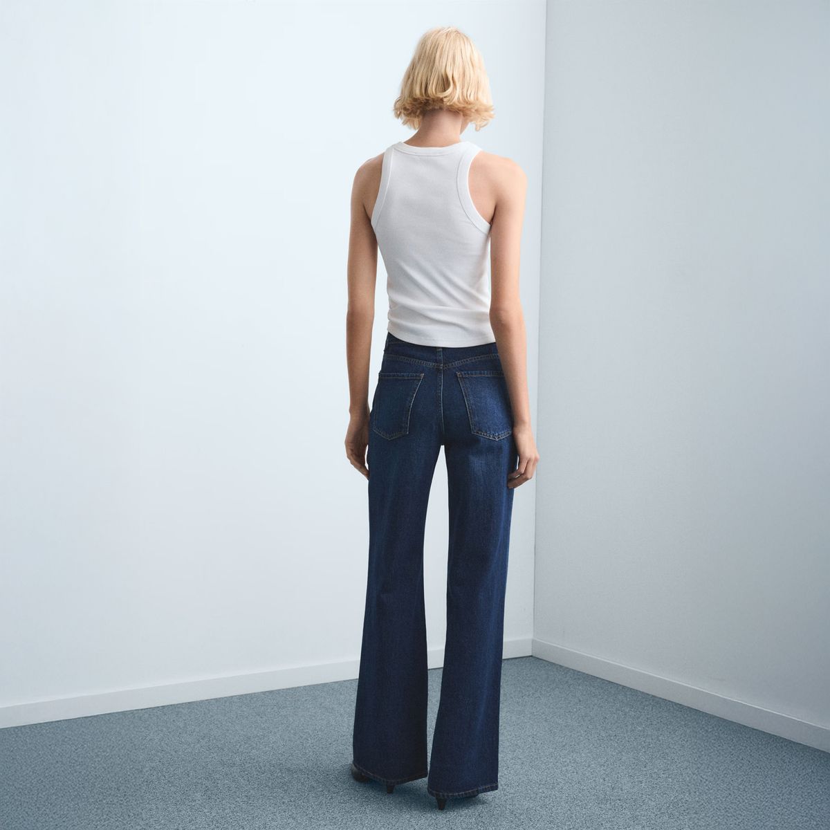 MANGO - Jeans Danila Wide Leg Tiro Alto Mujer Mango