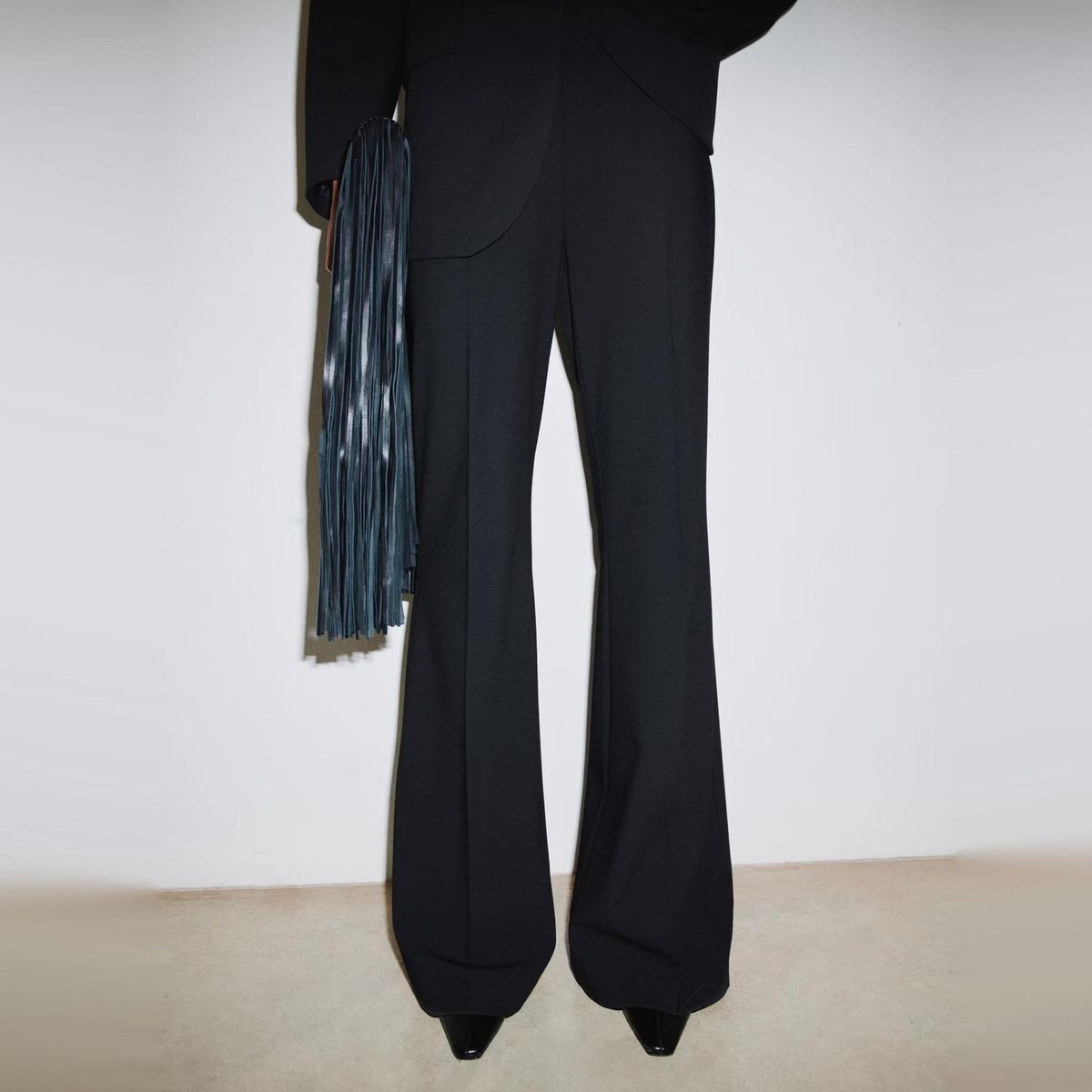 MANGO - Pantalón Traje Wide Leg Mujer Mango