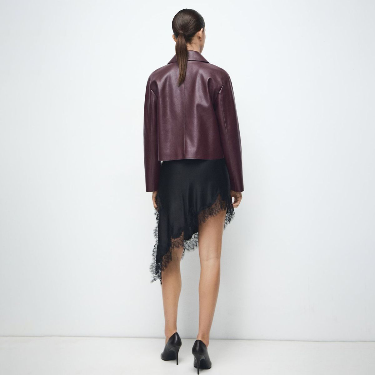 MANGO - Chaqueta Efecto Piel Bolsillos Mujer Mango