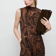 MANGO - Enterito Estampado Paisley Cinturón Mujer