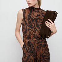 Enterito Estampado Paisley Cinturón Mujer