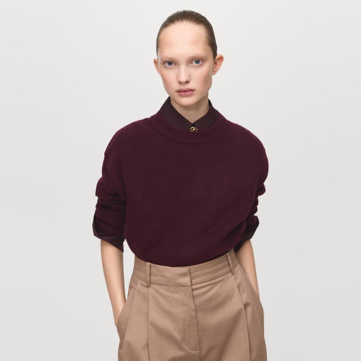 MANGO - Sweater Punto Medio Mujer Mango