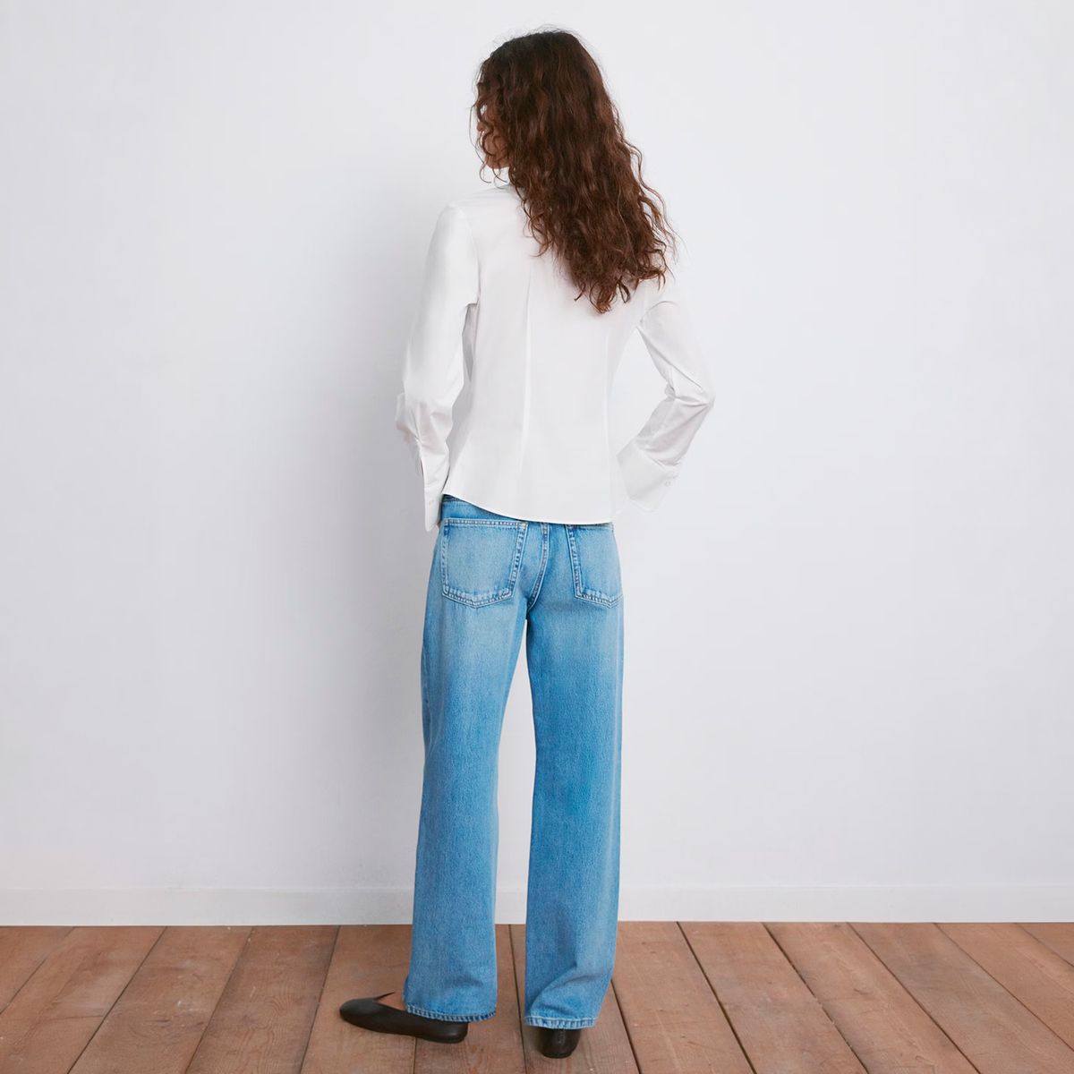 MANGO - Blusa Popelín Entallada Mujer Mango