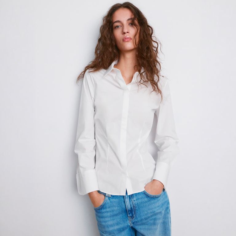 Blusa Popelín Entallada Mujer