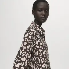 MANGO - Blusa Recta Animal Print Mujer