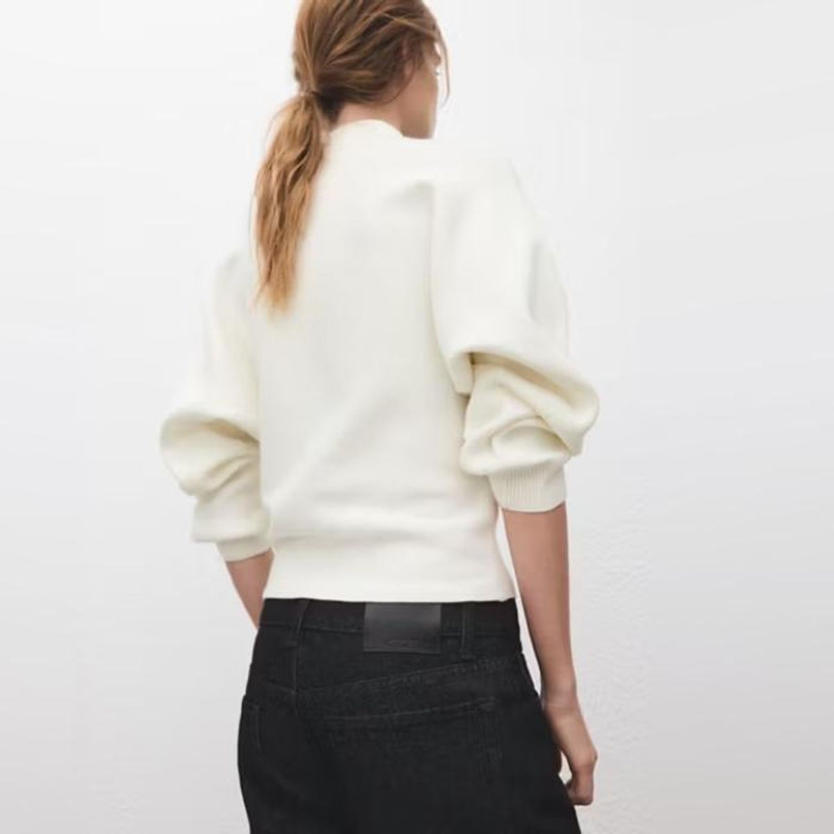 MANGO - Sweater Cuello Alto Botones Joya Mujer Mango