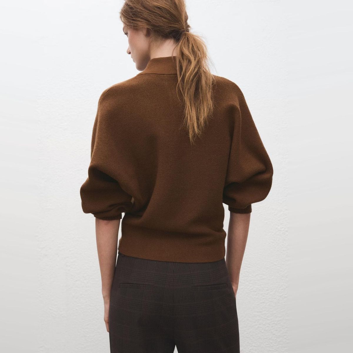 MANGO - Sweater Cuello Alto Botones Joya Mujer Mango