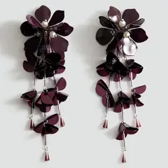 MANGO - Aros Flores Colgantes Mujer
