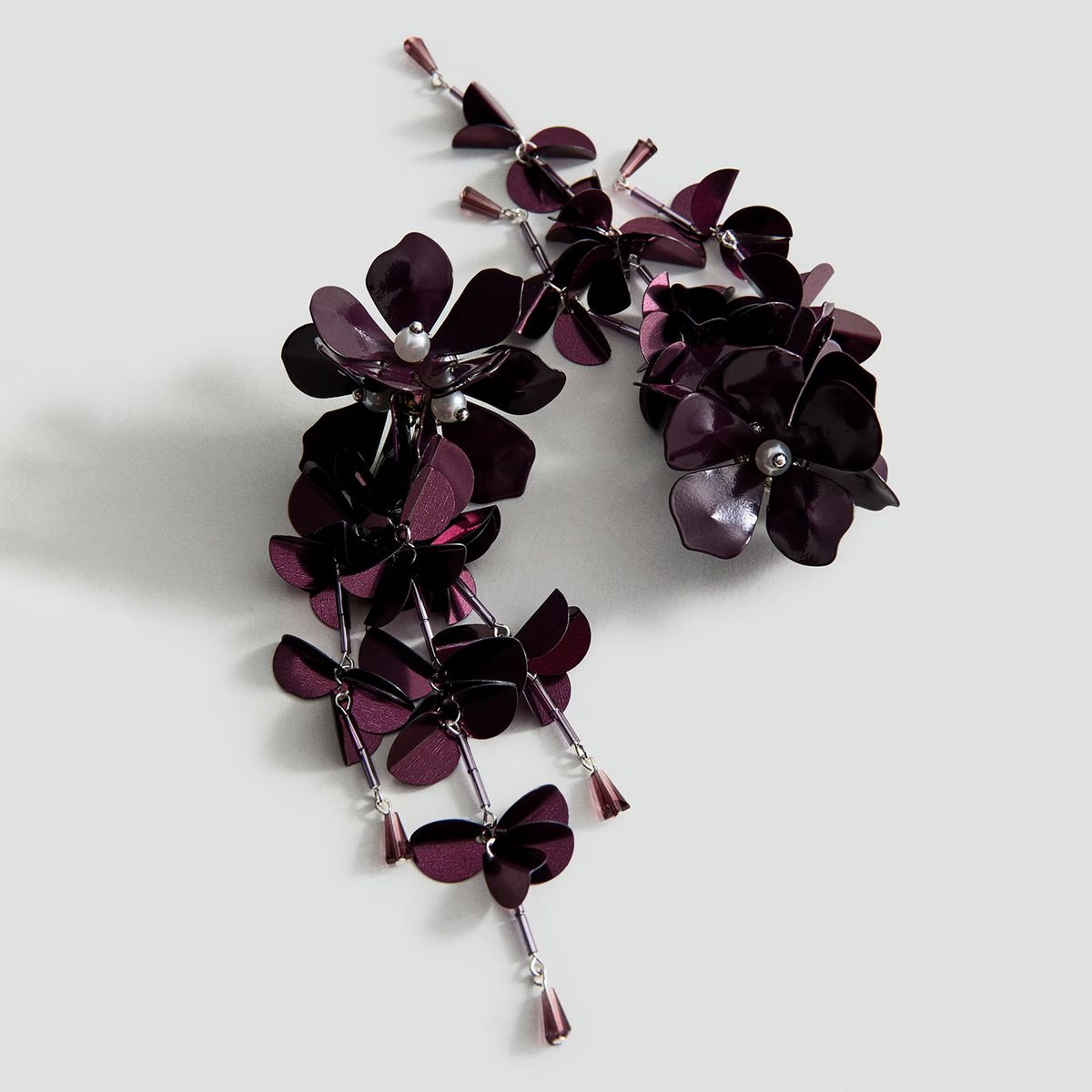 MANGO - Aros Flores Colgantes Mujer Mango