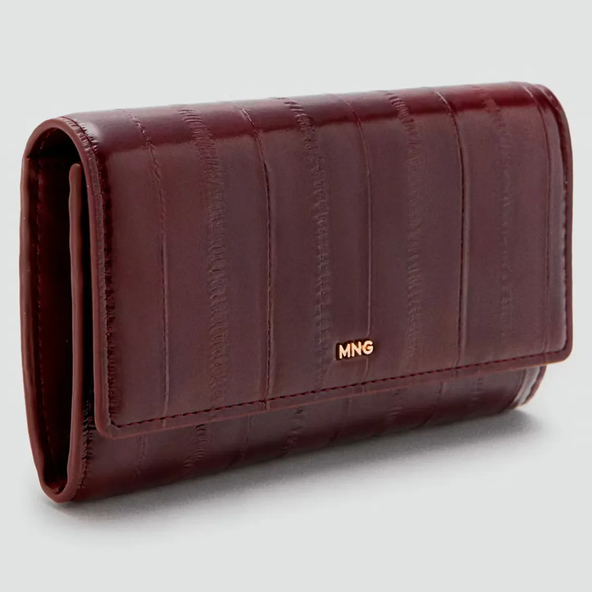 MANGO - Billetera Grande Textura Mujer Mango