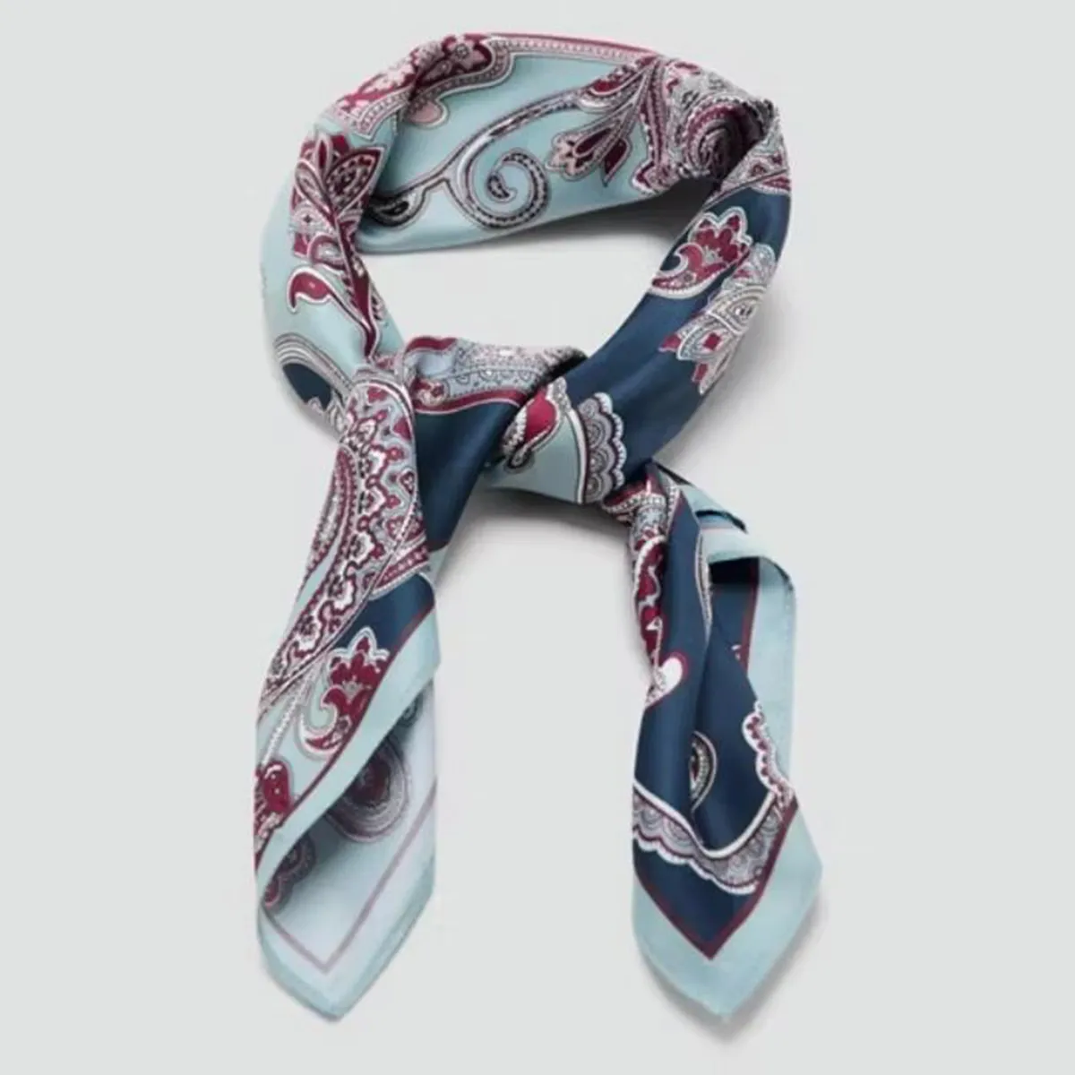 MANGO - Pañuelo Satinado Paisley Mujer Mango