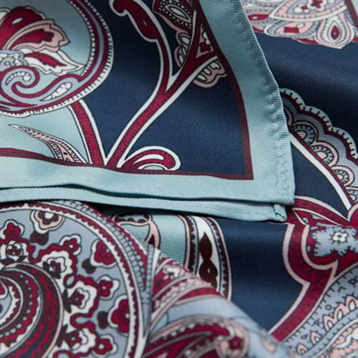 MANGO - Pañuelo Satinado Paisley Mujer Mango