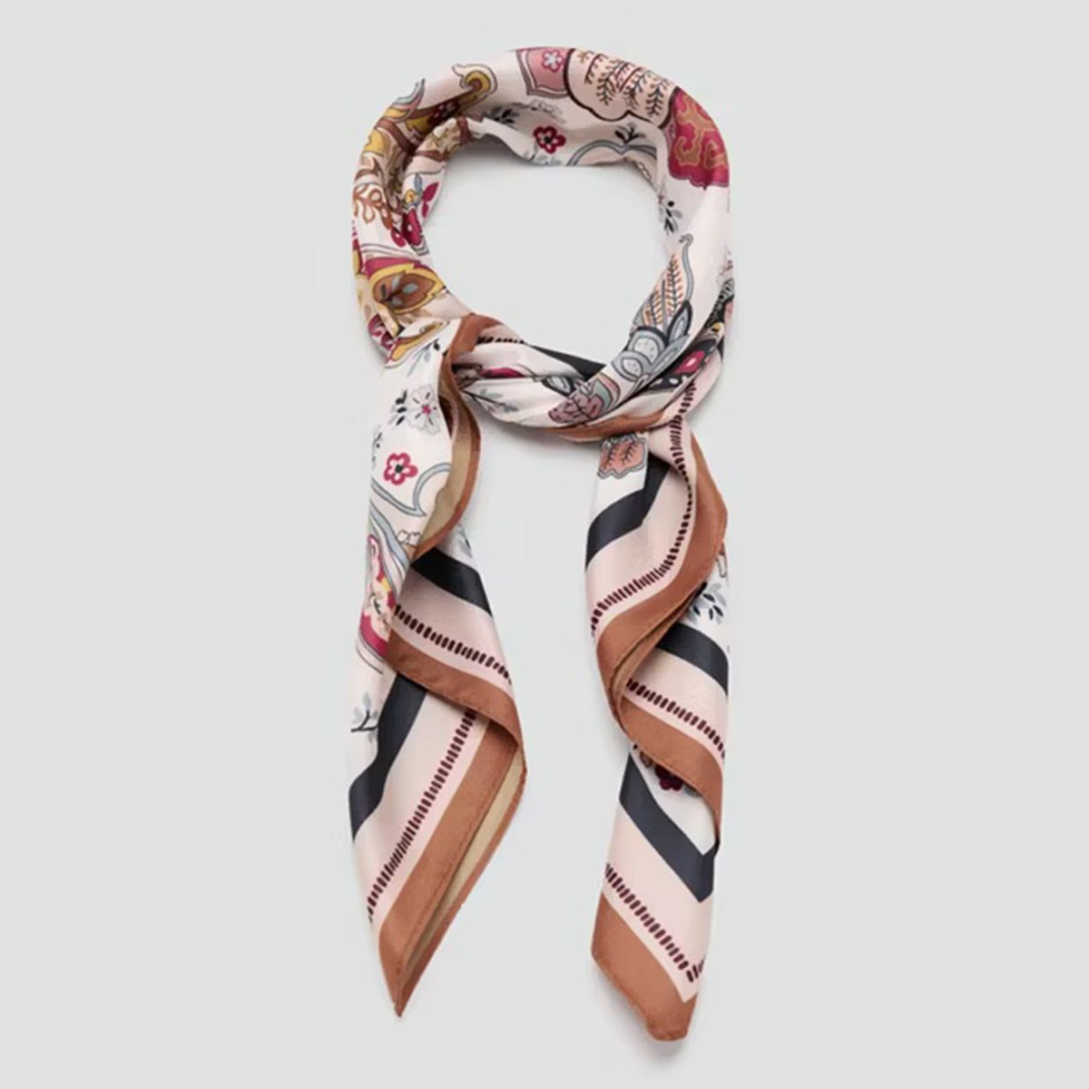 MANGO - Pañuelo Diseño Combinado Mujer Mango