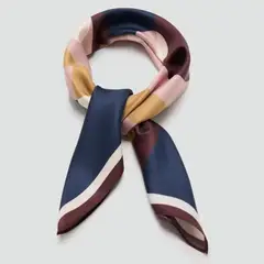MANGO - Pañuelo Estampado Geométrico Mujer