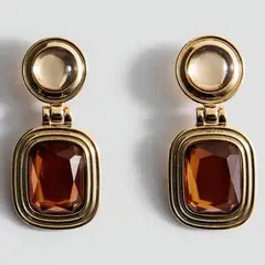 MANGO - Aros Colgantes Combinados Resina Mujer