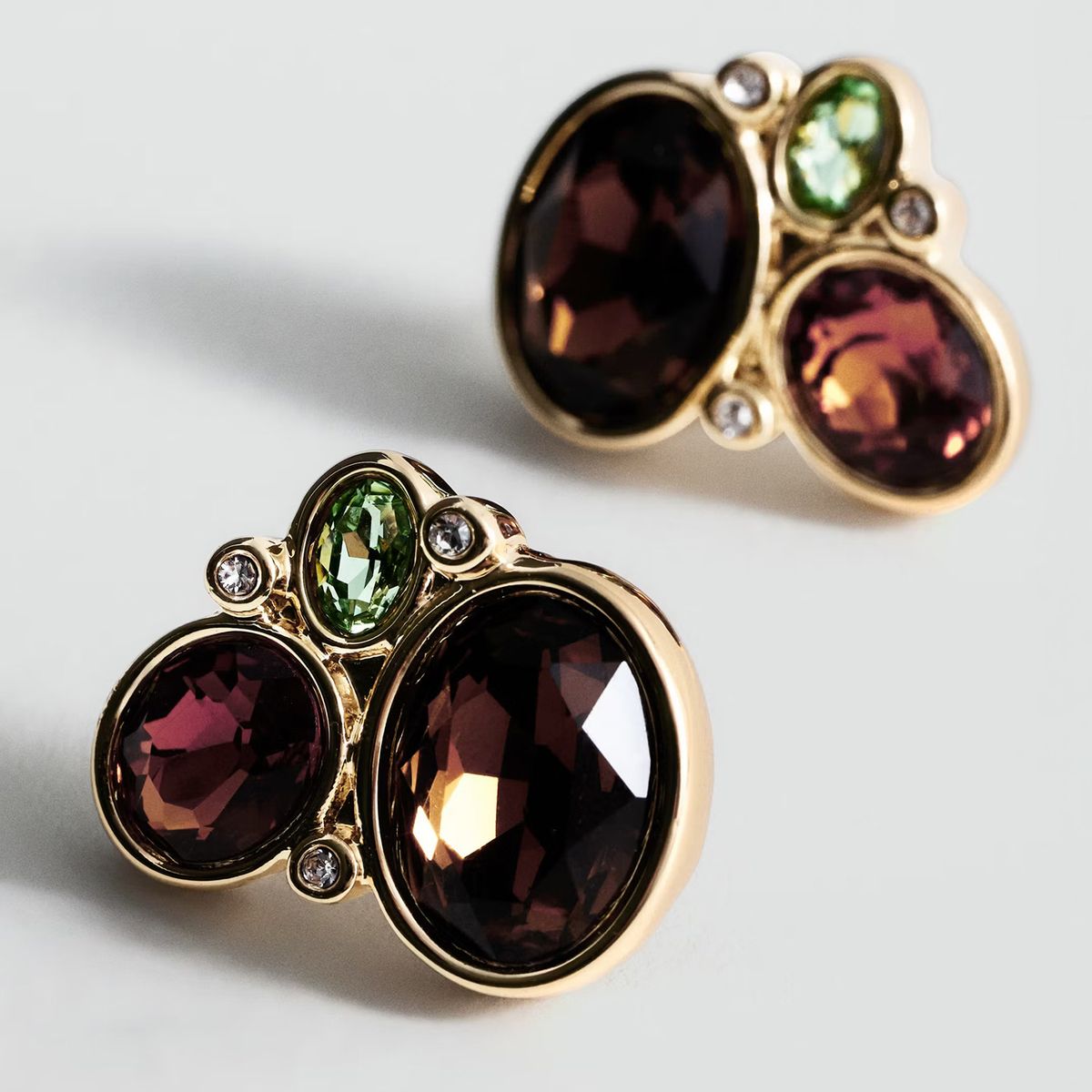 MANGO - Aros Piedras Combinadas Mujer Mango