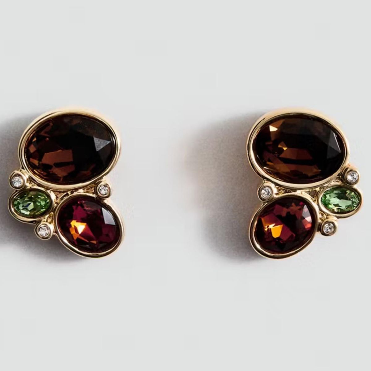 MANGO - Aros Piedras Combinadas Mujer Mango