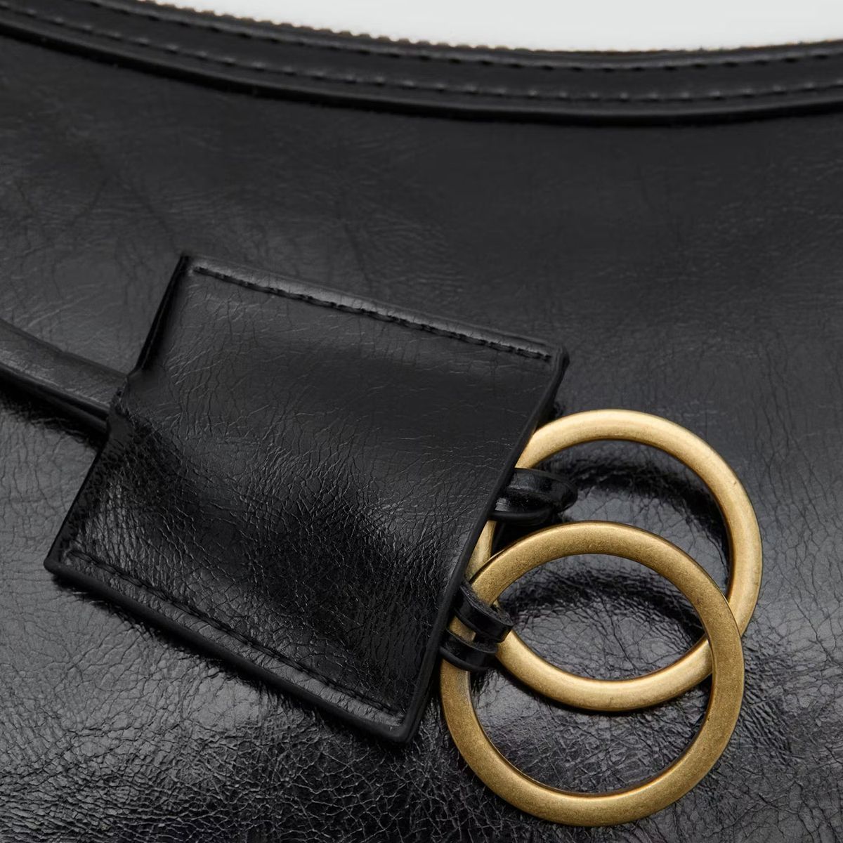 MANGO - Cartera Bandolera Charm Anillas Mujer Mango