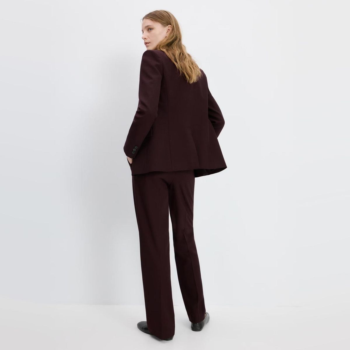 MANGO - Pantalón Traje Raya Diplomática Mujer Mango
