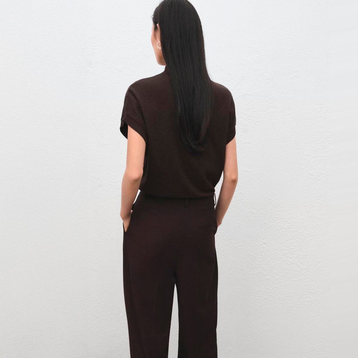 MANGO - Polera Lúrex Manga Corta Mujer Mango