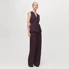 MANGO - Pantalón Traje Palazzo Mujer