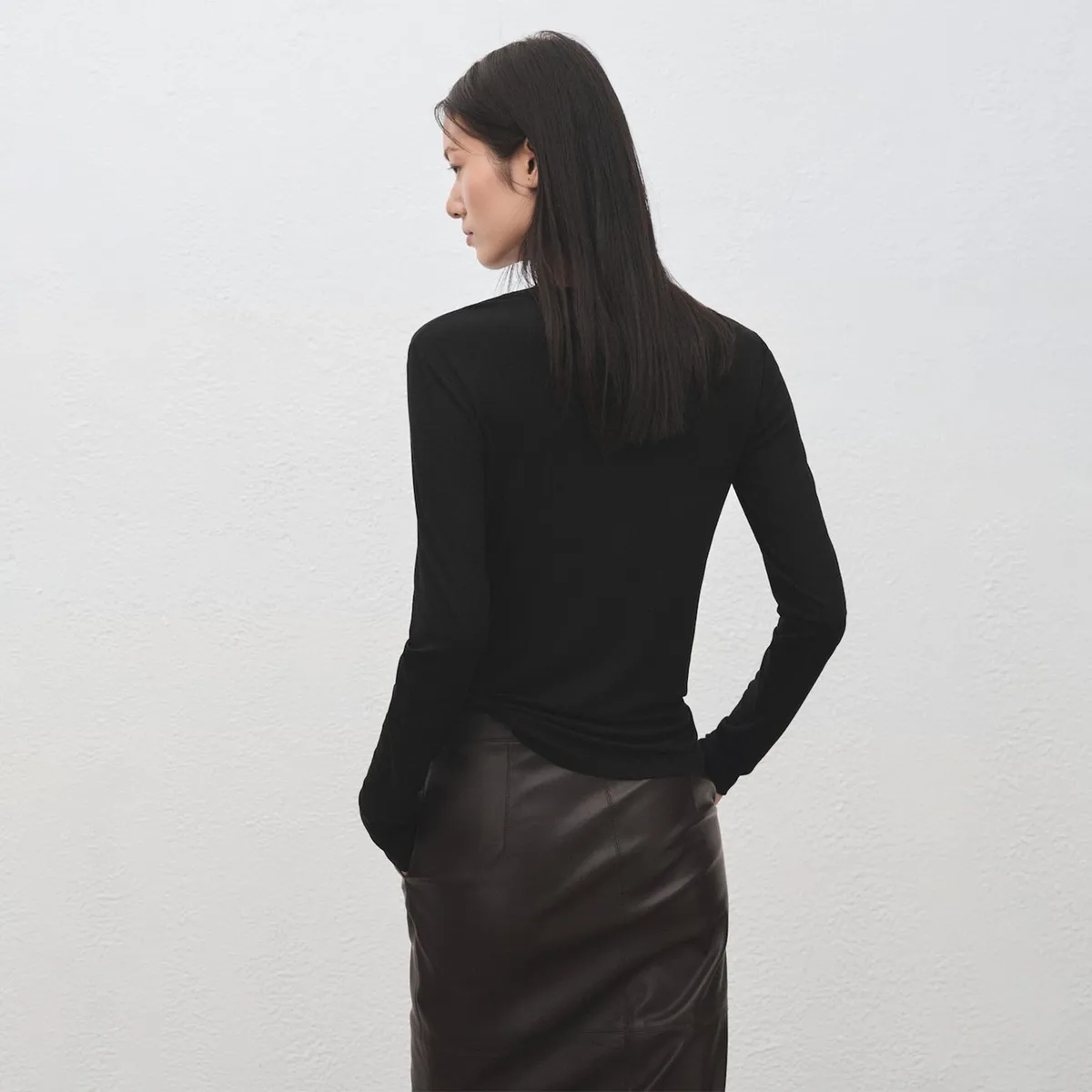 MANGO - Polera Manga Larga Mujer Mango