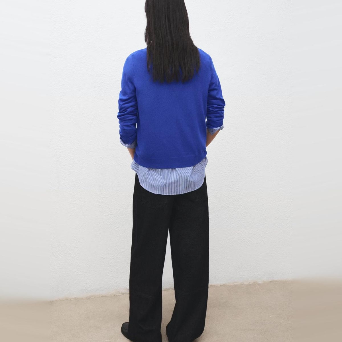 MANGO - Sweater Punto Fino Cuello Redondo Mujer Mango