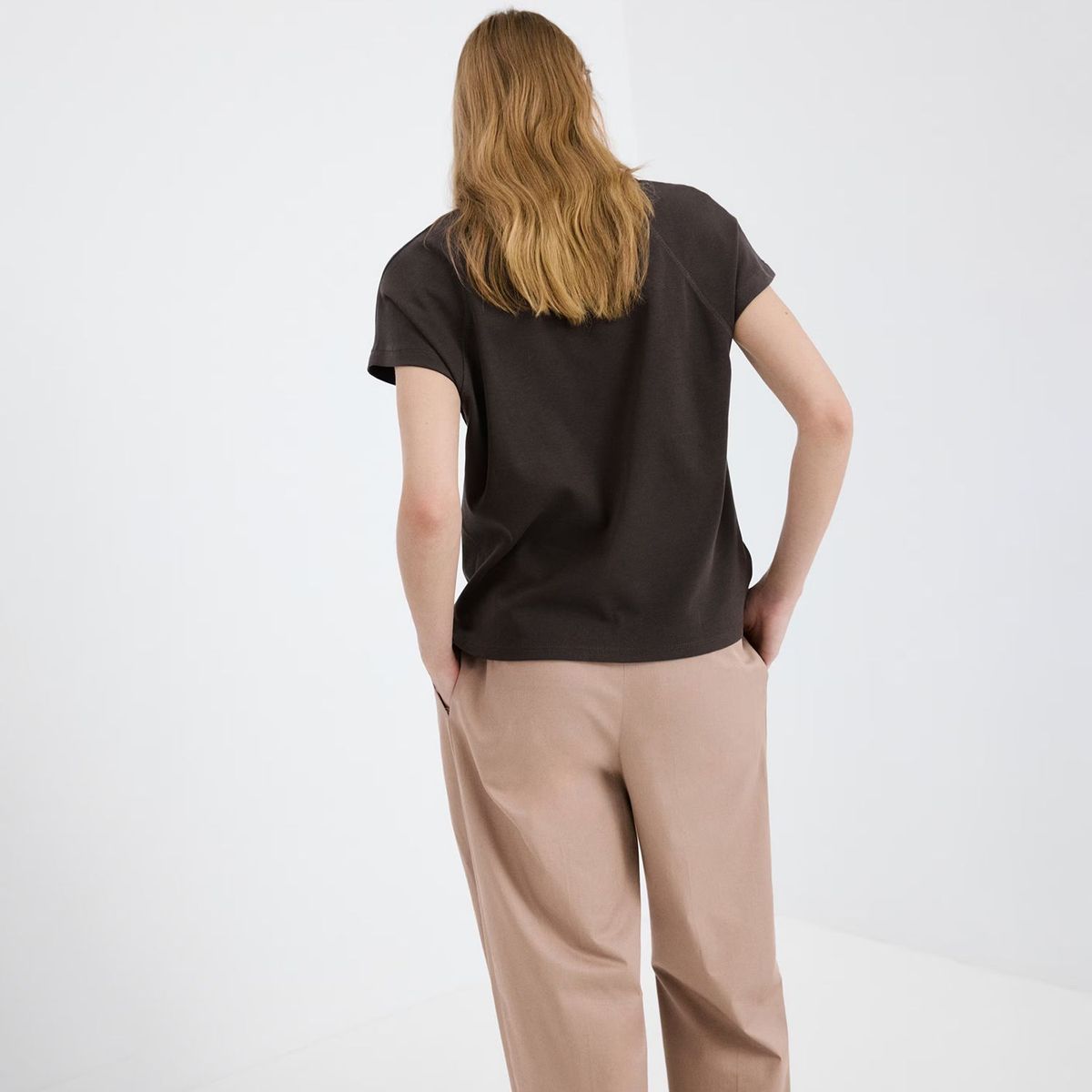 MANGO - Polera Algodón Manga Corta Mujer Mango