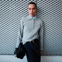 MANGO - Sweater Cuello Polo Manga Larga Mujer