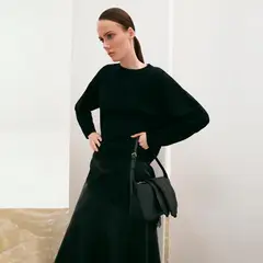 MANGO - Sweater Combinado Encaje Mujer