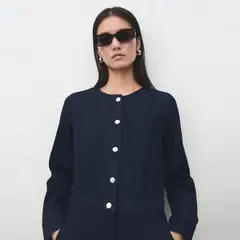 MANGO - Enterito Denim Botones Mujer