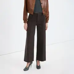 MANGO - Jeans Wide Leg Tiro Alto Costuras Mujer