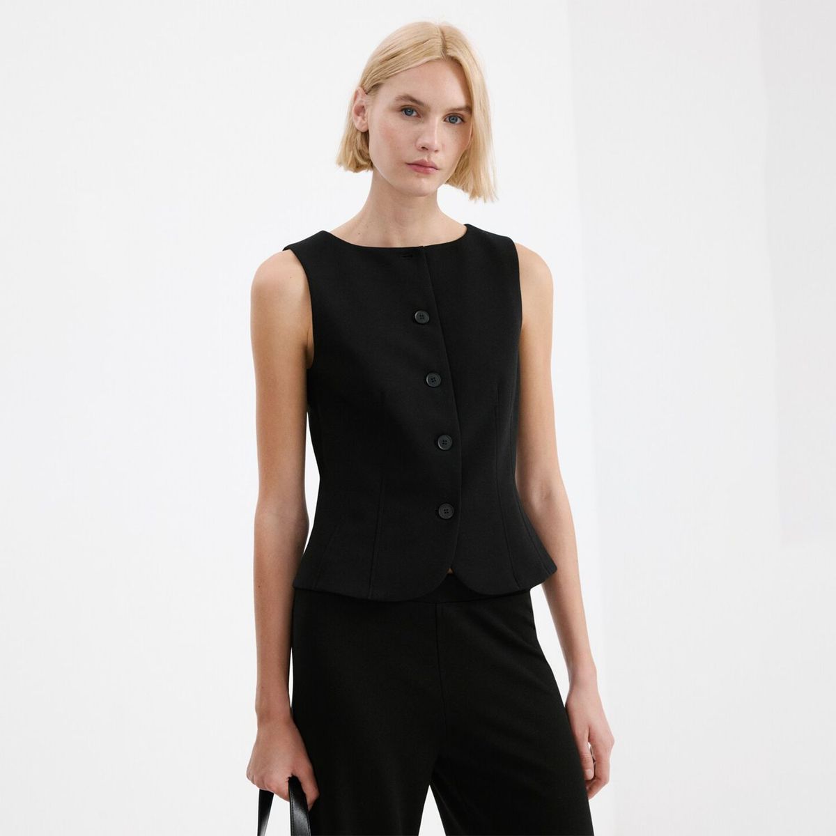 MANGO - Blazer Traje Botones Mujer Mango