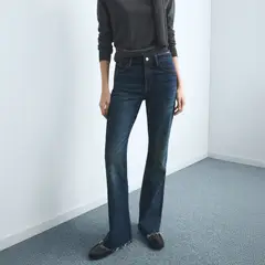 MANGO - Jeans Fiona Flare Tiro Medio Mujer