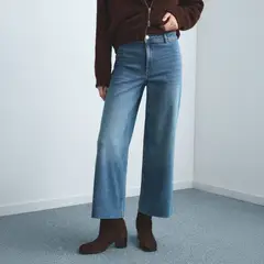 MANGO - Jeans Catherin Culotte Tiro Alto Mujer