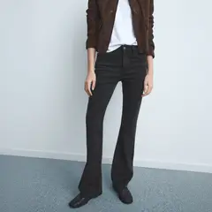 MANGO - Jeans Fiona Flare Tiro Medio Mujer