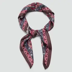 MANGO - Pañuelo Satinado Estampado Mujer