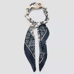 MANGO - Pañuelo Estampado Satinado Mujer