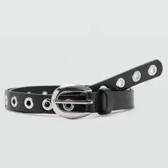 MANGO - Cinturón Fino Eyelets Mujer