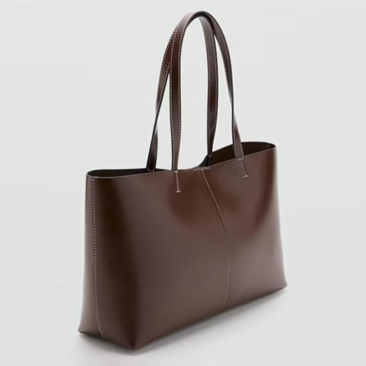 MANGO - Cartera Shopper Doble Asa Mujer Mango